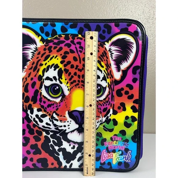 Lisa Frank Leopard Print Zip 3 Ring Binder School Supply Organizer Fantastic - Picture 15 of 16